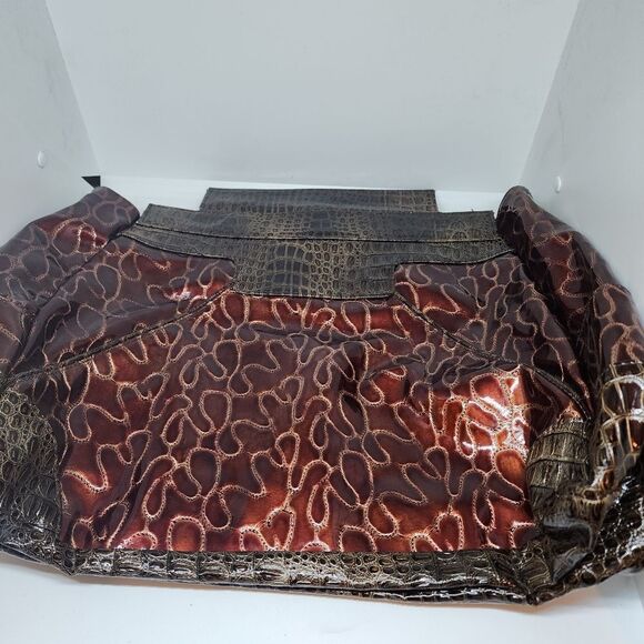 Miche Drew Prima Deep Cinnamon & Brown Faux Croc Accents Shell - Picture 3 of 4